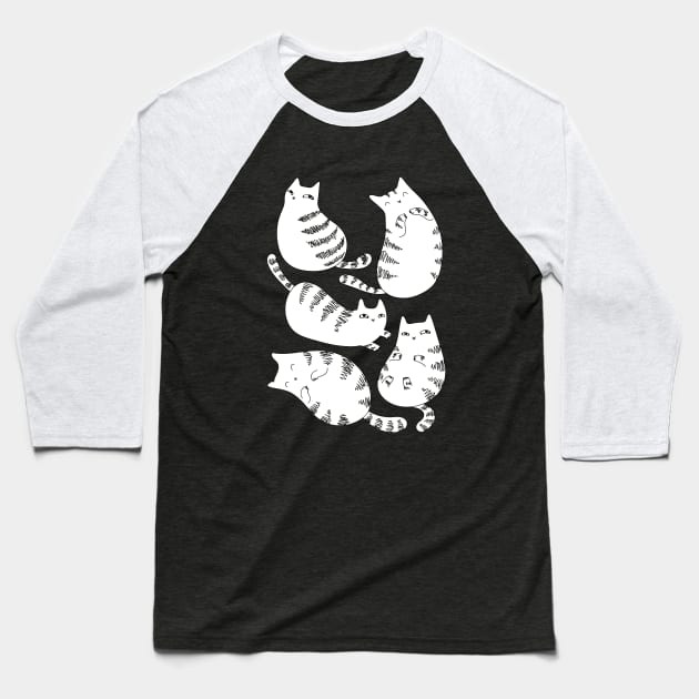 Fat Cats Baseball T-Shirt by natelledrawsstuff